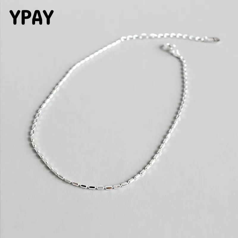 

YPAY Simple Geometric Anklets for Women Girls Genuine 925 Sterling Silver Foot Bracelet Anklet Fine Jewelry Drop Ship YMA023