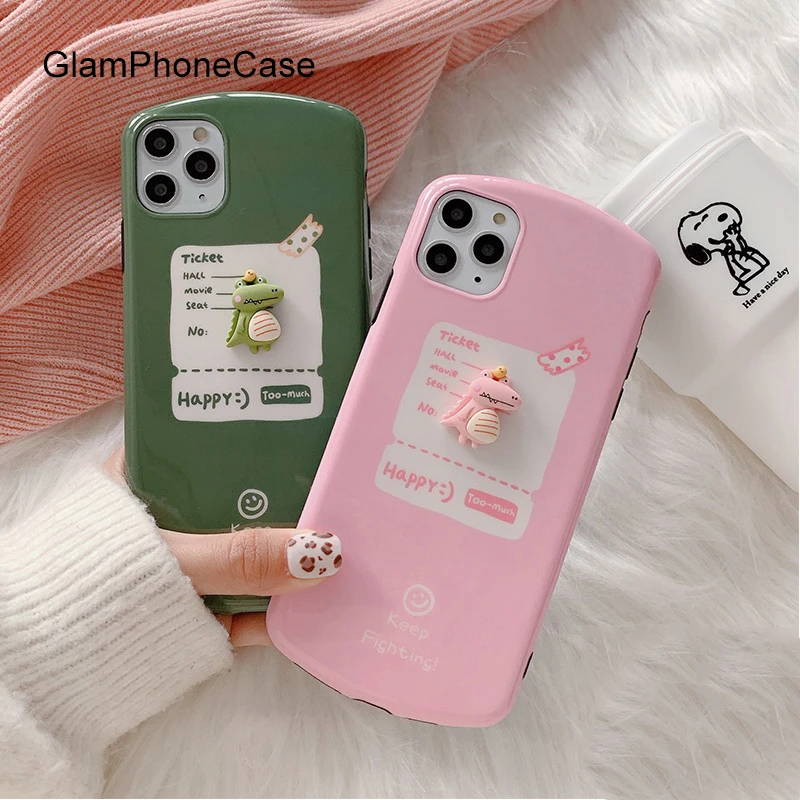 GlamPhone чехол мультфильм крокодил для телефона iPhone11Pro/Max X XS Max XR Мягкий силиконовый