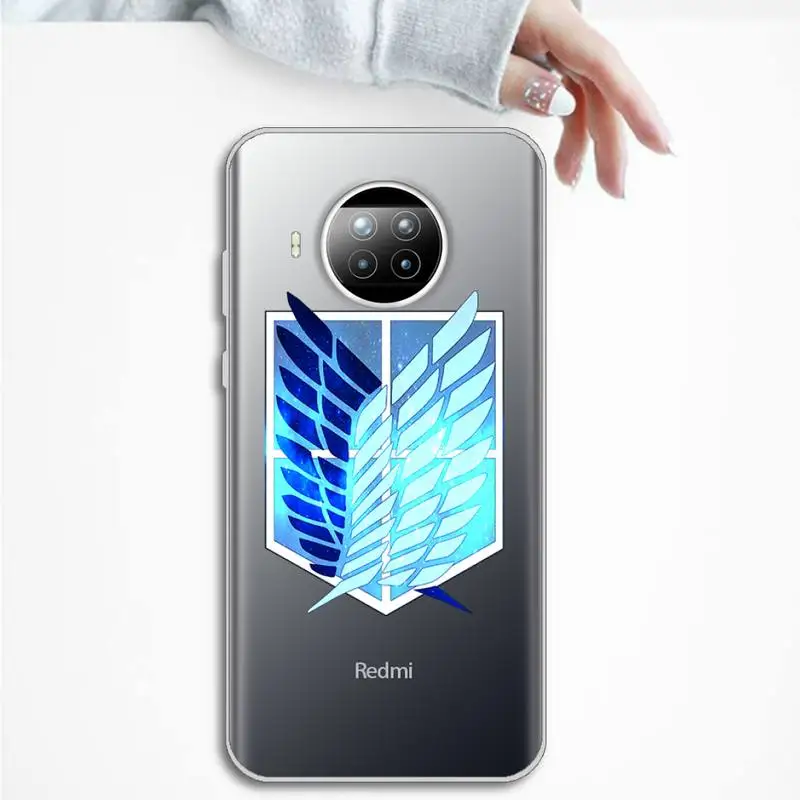 

attack on titan anime Phone Case Transparent Clear for Xiaomi Redmi note 10 t 8 9 pro lite 11
