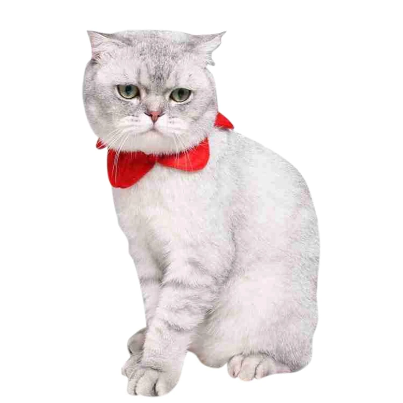 Pet Рождественский костюм накидка с шляпой Санта Клаус плащ/Красный Регулируемый