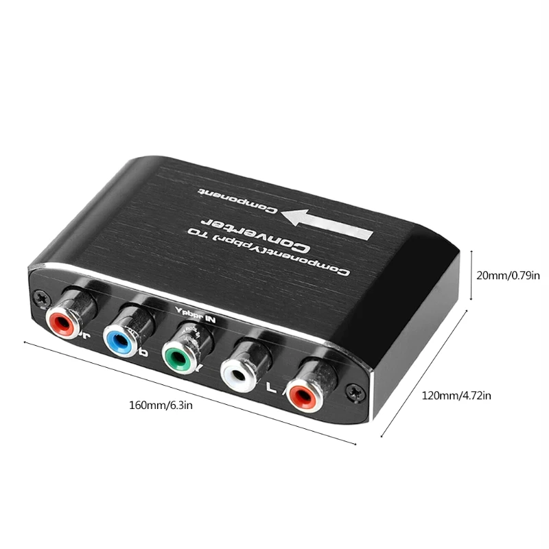 

RCA Stereo to Converter Component Video Composite Adapter Supporting Players Portable Video Equipment