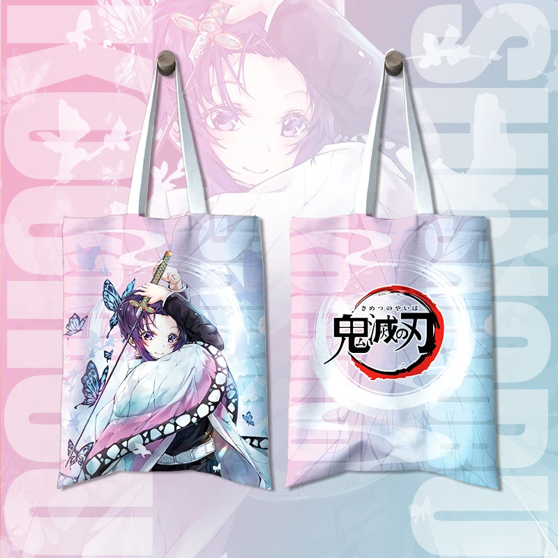 

Anime Canvas Bag Shoulder Satchel Demon Slayer Tanjirou Nezuko Kochou Shinobu Gift Environmental Friendly JOJO #P9URPR2GL
