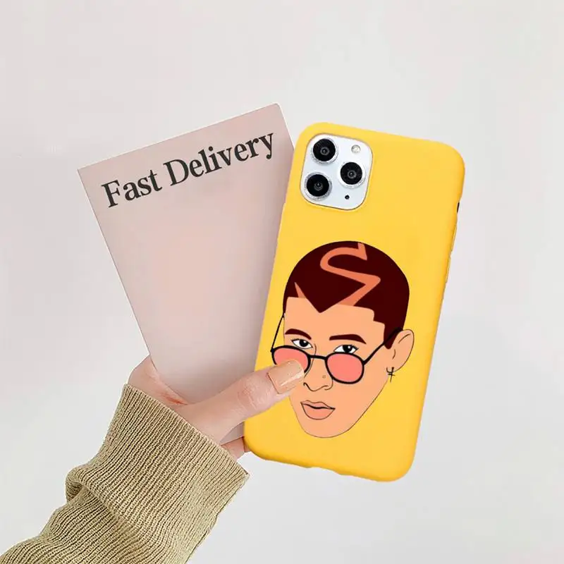 

Yo Perreo Sola Bad Bunny Maluma luxury Phone Case coque Candy Color for iPhone 11 12 mini pro XS MAX 8 7 6 6S Plus X SE 2020 XR