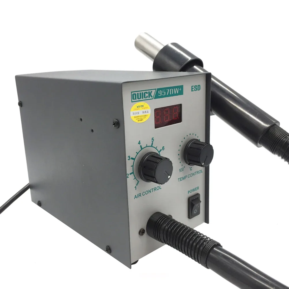 Новинка 220 В Quick 957DW + светодиодный дисплей регулируемая тепловая пушка с винтовым