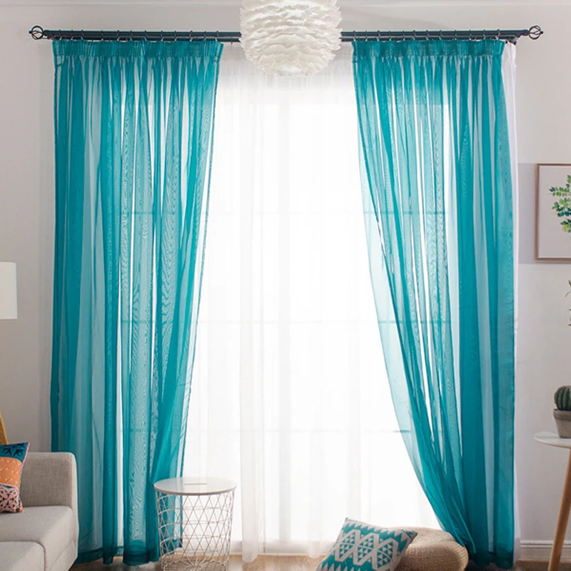 Шторы в европейском и американском стиле однотонные драпированные Оконные