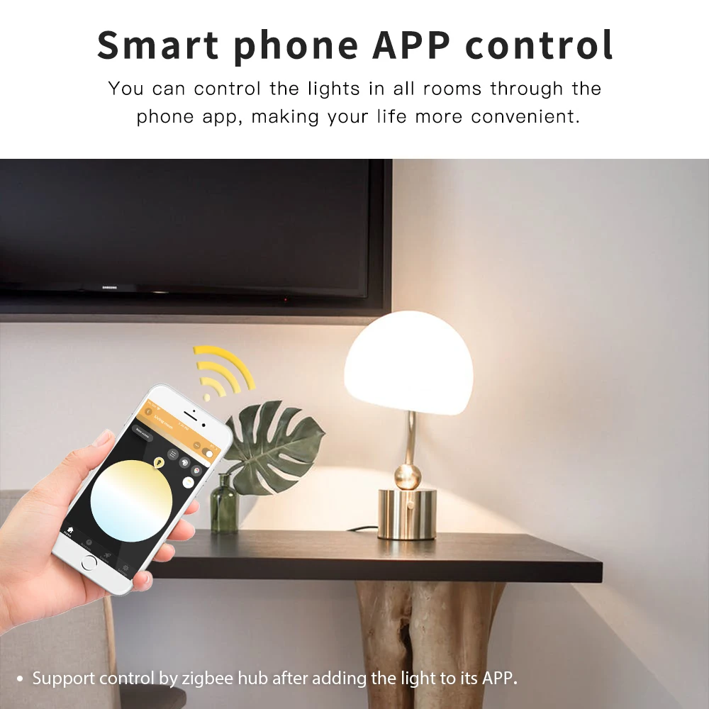 G светодиодный OPTO Светодиодная лампа 6 Вт RGB + CCT Zigbee умная E26 E27 AC100 240V WW/CW
