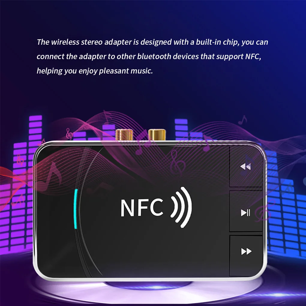 Фото Беспроводной адаптер NFC приемник Bluetooth V5.0 EDR USB 3 5 мм 2RCA AUX HiFi стерео аудио для