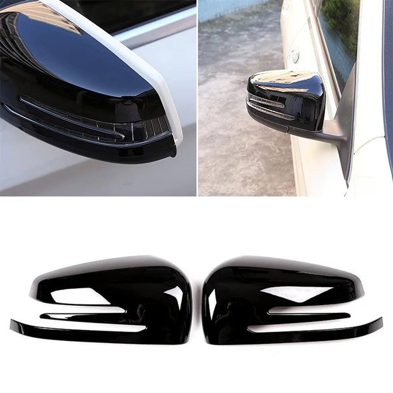 GLK Rearview Mirror Cover ABS Trim For Mercedes-Benz C Car Black Left+Right Moulding | Автомобили и мотоциклы