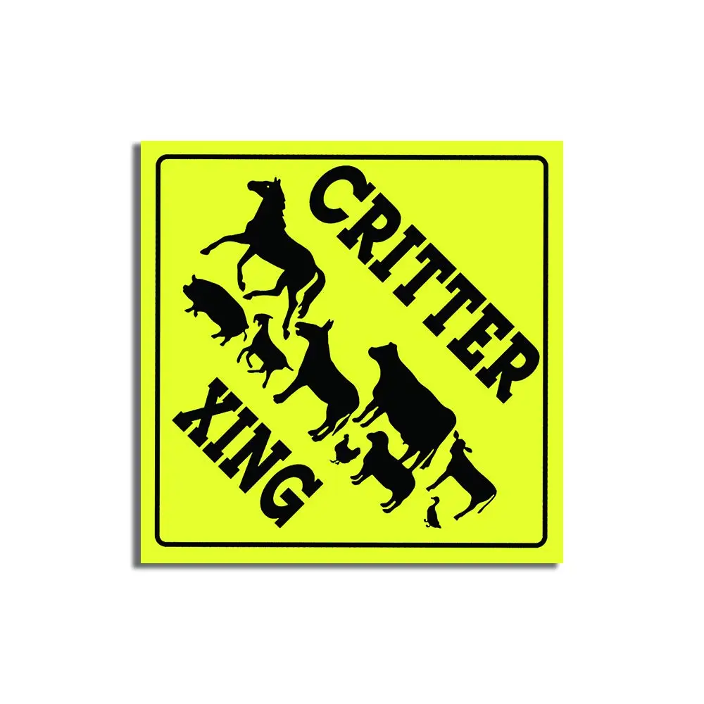 

Металлический жестяной Забавный дорожный знак CAIBAIHUI Critter xing 12x12 в желтом алмазном знаке