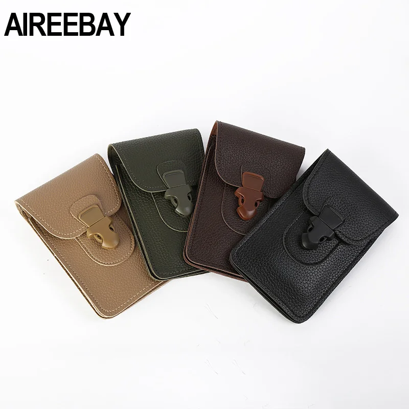 Поясная Сумка AIREEBAY Мужская кожаная водонепроницаемая |