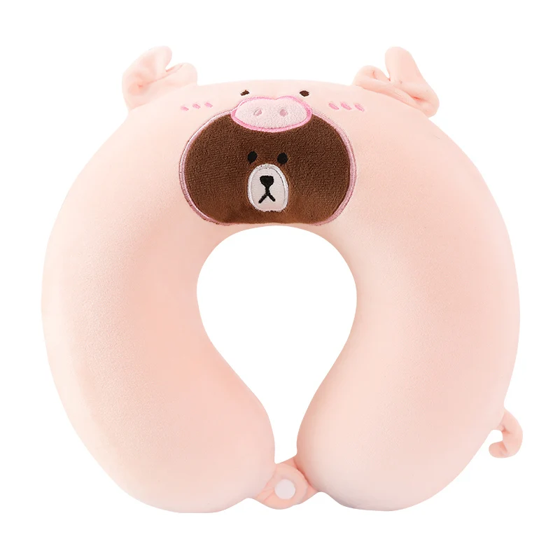 

stuffed memory foam U pillow plush pillow for gift