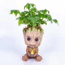 Картонный цветочный горшок, детский Грут, ручка, горшок, держатель растений, цветочный горшок, милые фигурки, игрушки для детей, подарок, настольное украшение