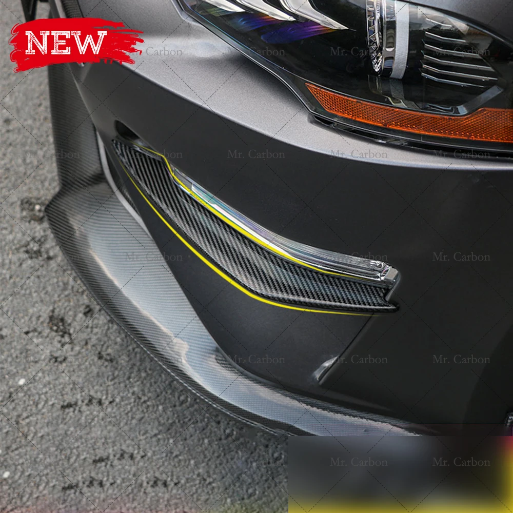 Для MUSTANG 2015 + углеродное волокно передние противотуманные фары CANARD отделкой