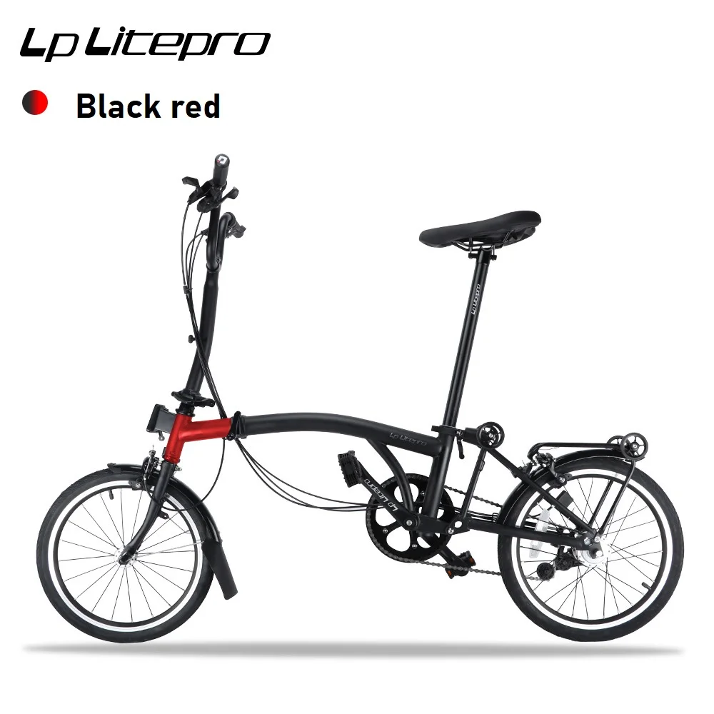 Складной велосипед Litepro мягкое сиденье 16 дюймов 6 скоростей 48T колеса 20H 28H в