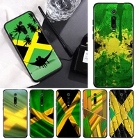 retro jamaica national flag for xiaomi redmi 9t 9i 9at 9a 9c 9 8a 8 7a 7 6a 6 5a 5 4x pro prime plus black soft phone case