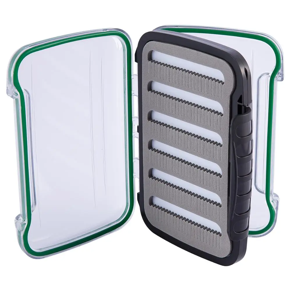 Bassdash Водонепроницаемая коробка для мух Двусторонняя Рыболовные Мухи хранения из