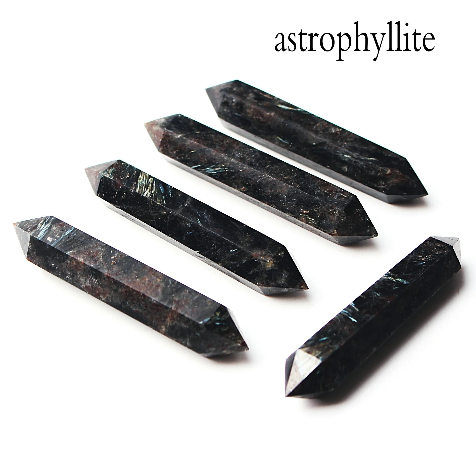 Astrophyllite 1 шт. 55-60 мм натуральный голубой песчаник Кристалл обелиска DT лечебный Жезл Рейки подарок, ожерелье с подвеской - Цвет: Astrophyllite