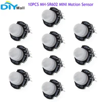 10pcs mh sr602 mini motion sensor detector module sr602 pyroelectric infrared pir kit sensory switch bracket for arduino