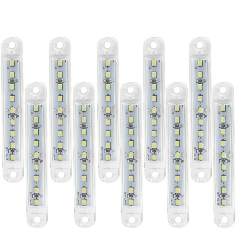 

10Pcs Truck Trailer Side Marker Indicators Light Car Signal Brake Rear Warning Lamp LED 12V Truck Width Light