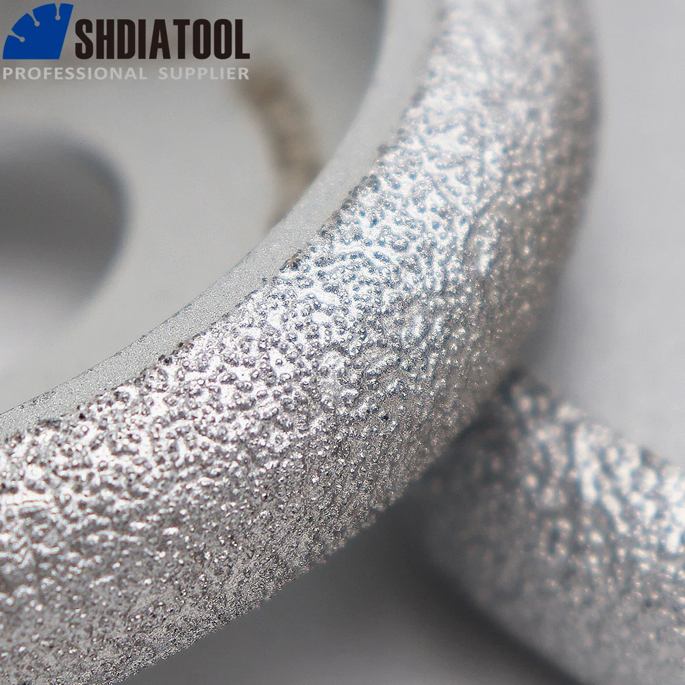 SHDIATOOL 75 мм x 15 ВАКУУМНОЙ ПАЙКИ Diamond выпуклых шлифовального круга для шлифовки