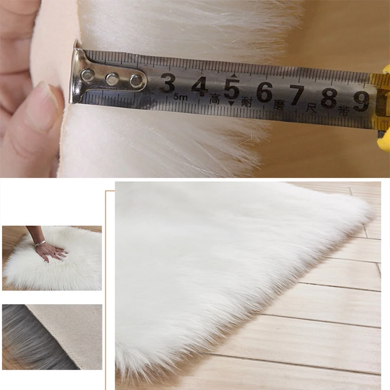 Роскошный Ковер из искусственного меха коврики для спальни искусственная шерсть