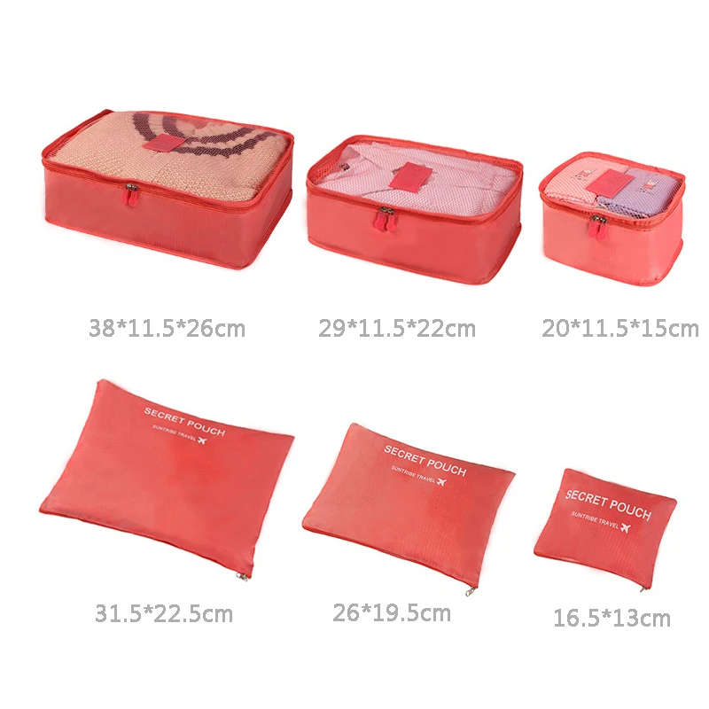 6 шт./компл. для путешествий органайзер хранилище сумочка сумки одежды