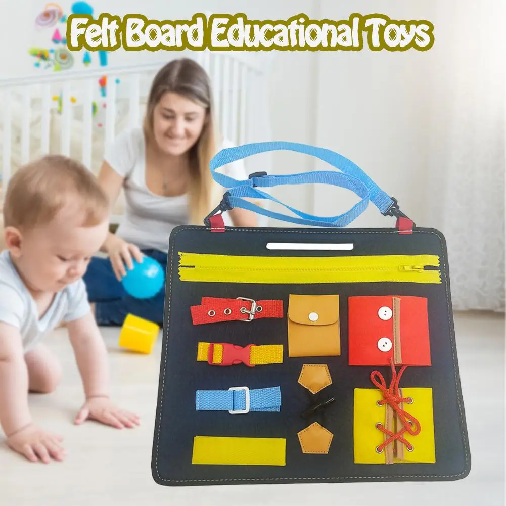 Baby Puzzle Felt Board Children's Toys Education 1-5 Years Old Toy Drawing Learning Dressing Buckle For Children Dress | Спорт и