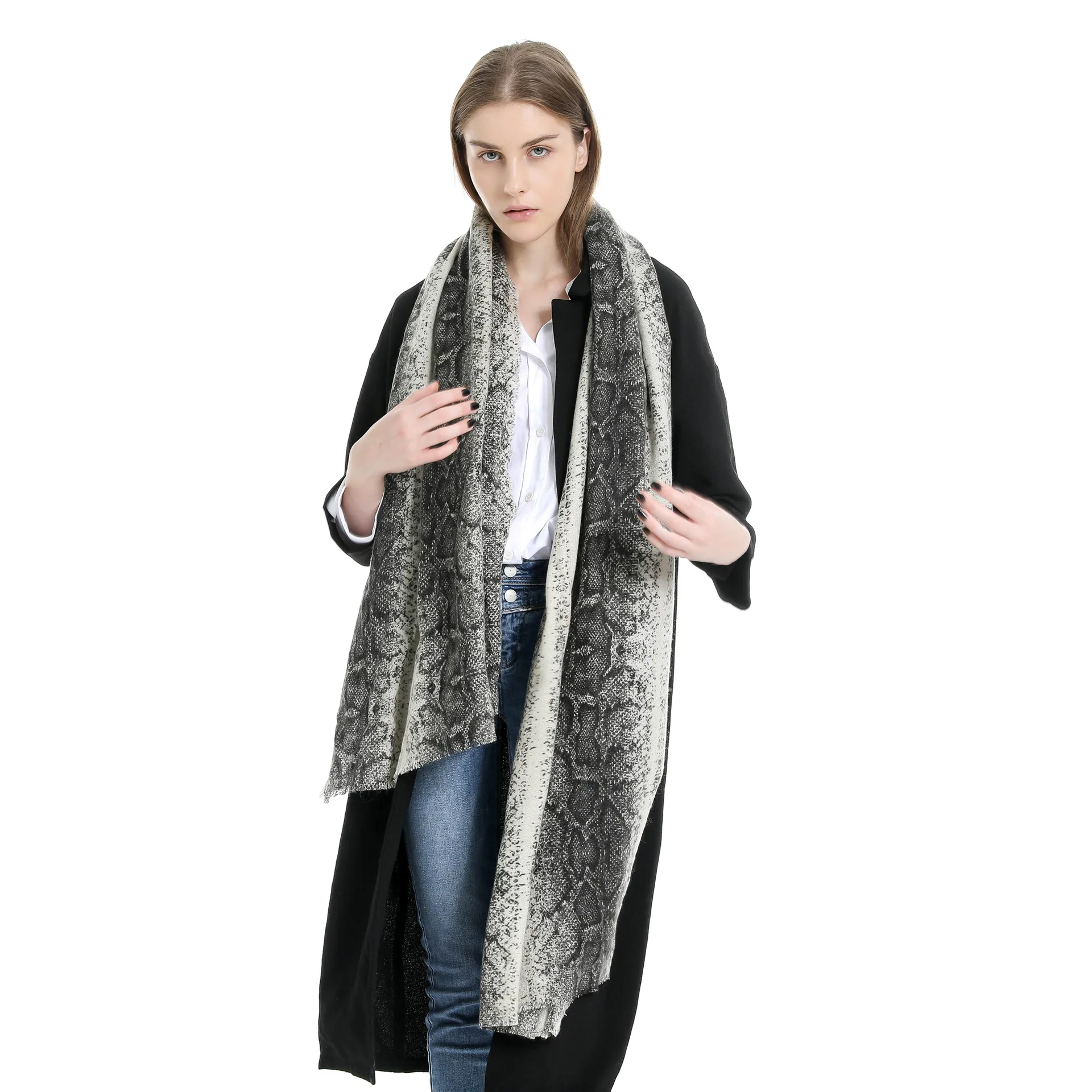 Осенне зимний шарф 2019 кашемировые шарфы из пашмины с рисунком боа роскошная