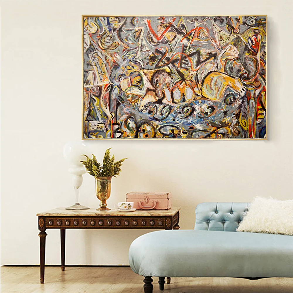 Картина маслом на холсте Citon Jackson Pollock papasiphae Poster постер с художественным рисунком