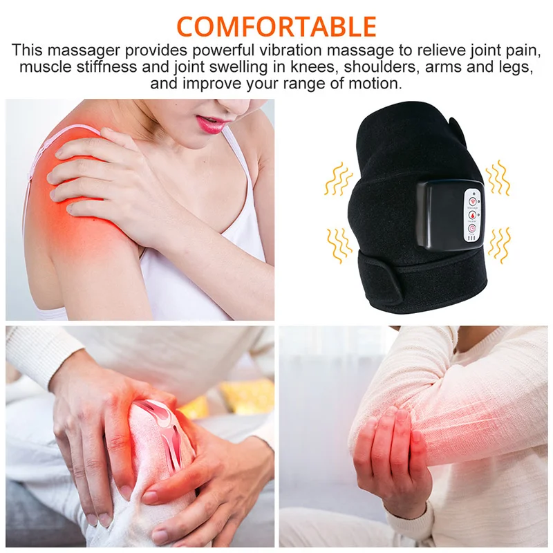 

Heated Knee Pads Knee Joint Physiotherapy Massager Leg Joint Injury Pain Health Care Massager Relief Rehabilitation Tool