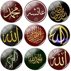 TAFREE Арабский Мусульманский Исламский Бог Аллах знак и я мусульманский и я люблю Аллах 25 мм DIY Искусственные бусины ювелирные изделия NT355