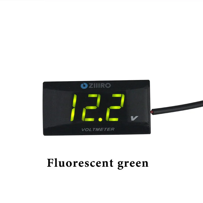Fluorescent green СВЕТОДИОДНЫЙ цифровой дисплей Вольтметр 9-150 в автомобильный Мотоцикл Грузовик Напряжение Панель датчика метр ультра-тонкая точность мини Водонепроницаемый - Цвет: Fluorescent green