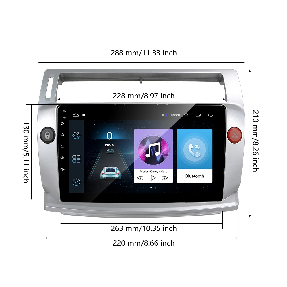 Автомагнитола Podofo для Citroen C4 C-Triomphe C-Quatre 2004-2009 мультимедийный плеер без dvd 1 Гб + 16 |