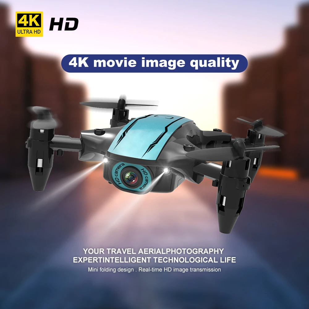 Мини RC Дрон WiFi 4K HD камера Квадрокоптер Мобильное управление FPV Складная воздушная