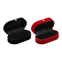 portable double rings box display jewelry gift holder wedding engagement ring case organizer for women