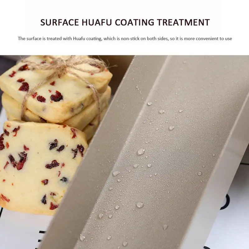 

DIY Biscuit Mold Cookies Cranberry Carbon Steel Flon Non-stick U-shaped Mold Household Kitchen Bread Toast Model Baking Tools