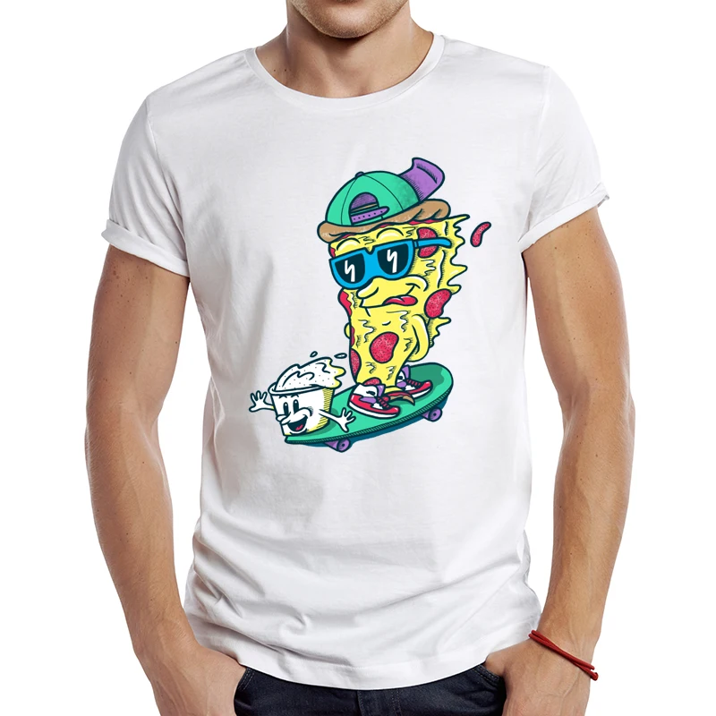 2021 для мужчин новая мода пиццы и ранчо Дизайн короткий рукав футболка классная