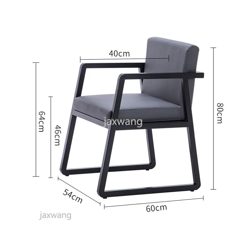 Кресло железная спинка обеденный стул кожа мягкая сумка промышленный стиль для