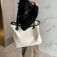 2021 wholesale canvas new women handbag high quality top designer solid color casual vacation shopper bags no box