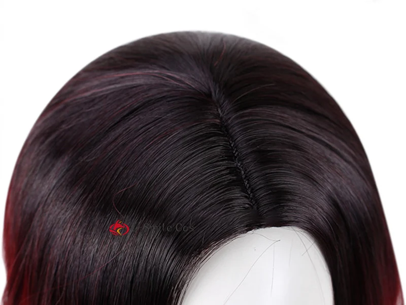 Парик Gamora для женщин и девушек длинные волнистые волосы Красного черного цветов