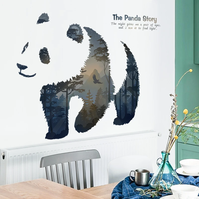 Творческий 3D наклейки на стену для Гостиная Спальня украшение с милой пандой арт