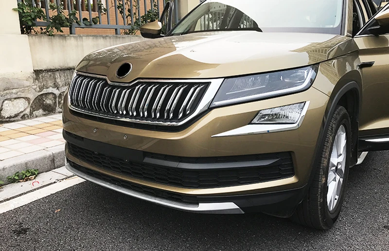 Для Skoda Kodiaq ABS хромированный передний противотуманный светильник, декоративные полосы, накладка, 2 шт., аксессуары для стайлинга автомобилей