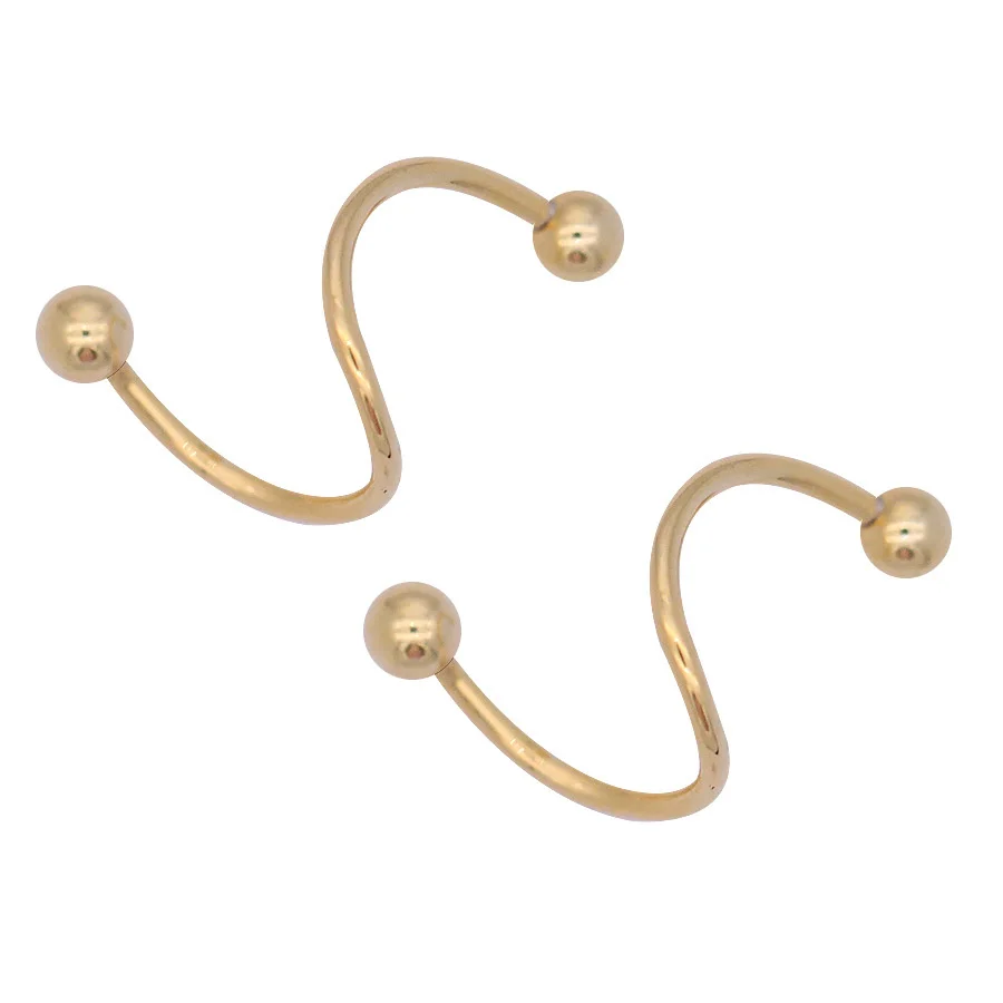 

Sterling Silver 925 Korean Designer Simple And Versatile Screw Rotation Hoop Earrings For Women's Luxury Unusual Fine Jewellery