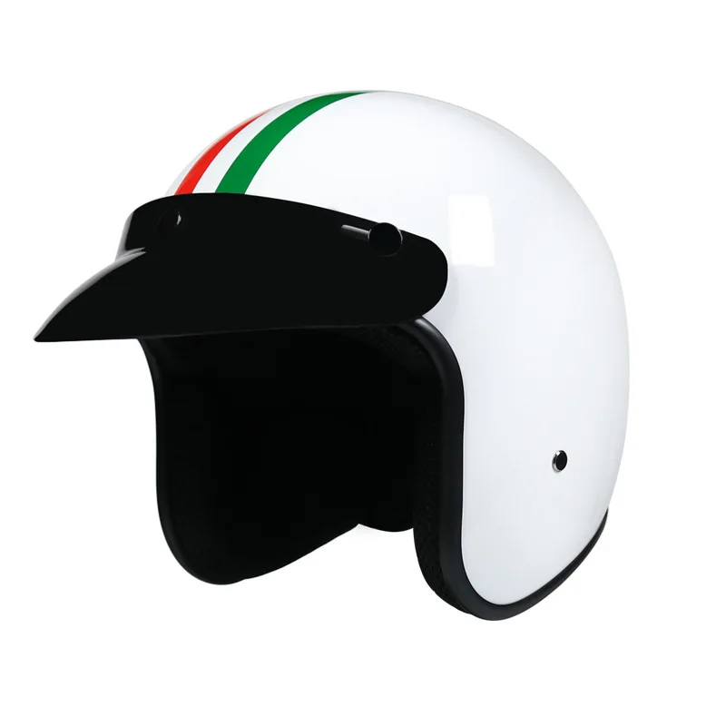 

Motorcycle Helmet 3/4 Half Scooter Vintage Capacete Scooter Open Face Retro Casco Vespa Downhill Mopeds Enduro Casque Moto Women