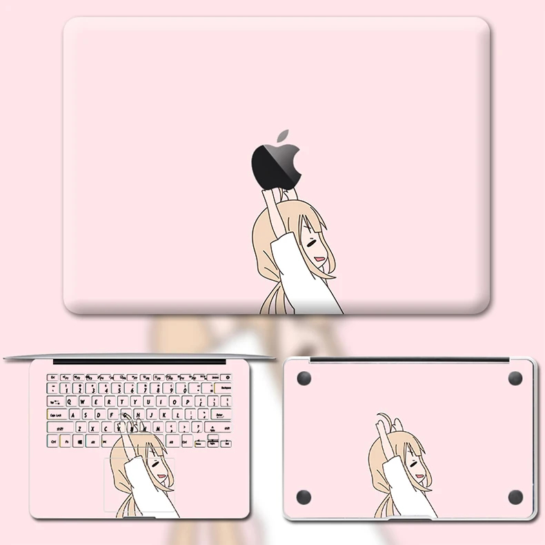 009 Прекрасный милый ноутбук наклейка для Macbook Pro Air 11 13 15 retina полный корпус кожи протектор милый стикер kawaii протектор кожи - Цвет: 009