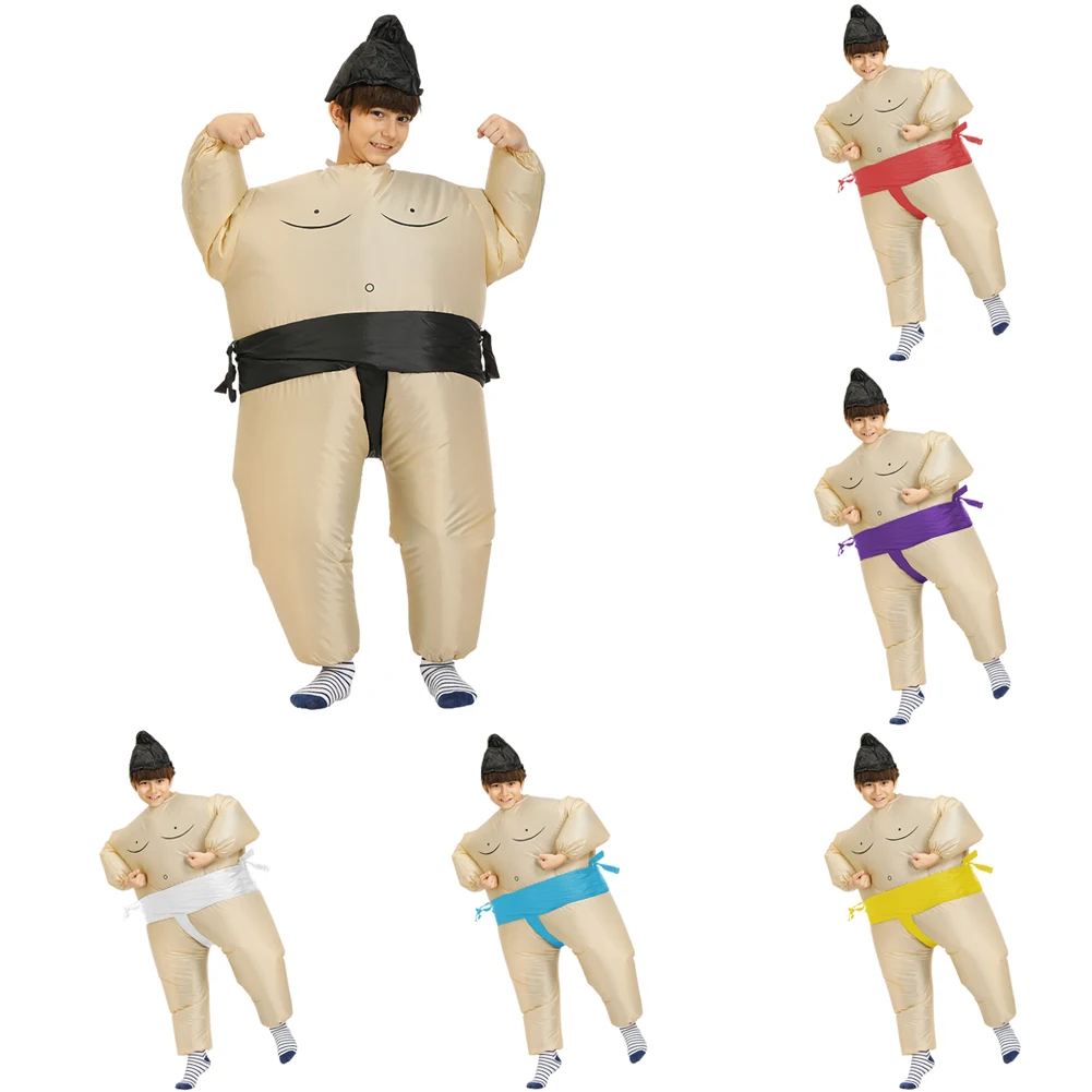 Надувная Детская Одежда для Хэллоуина пухленький сумо костюм борца забавная