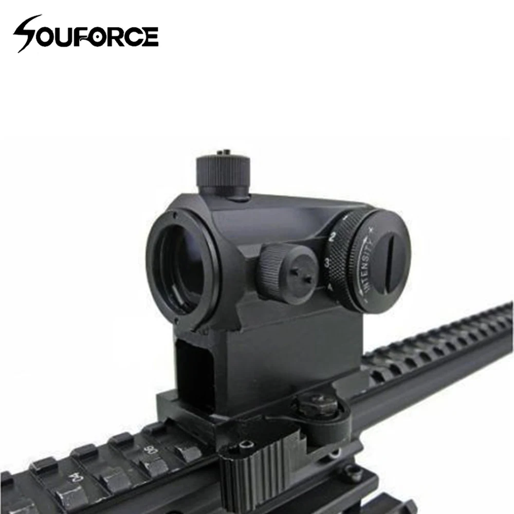 1 шт. мини 1X24 Rifescope прицел с подсветкой снайперский красный зеленый точечный прицел с быстросъемным красным точечным прицелом для охоты