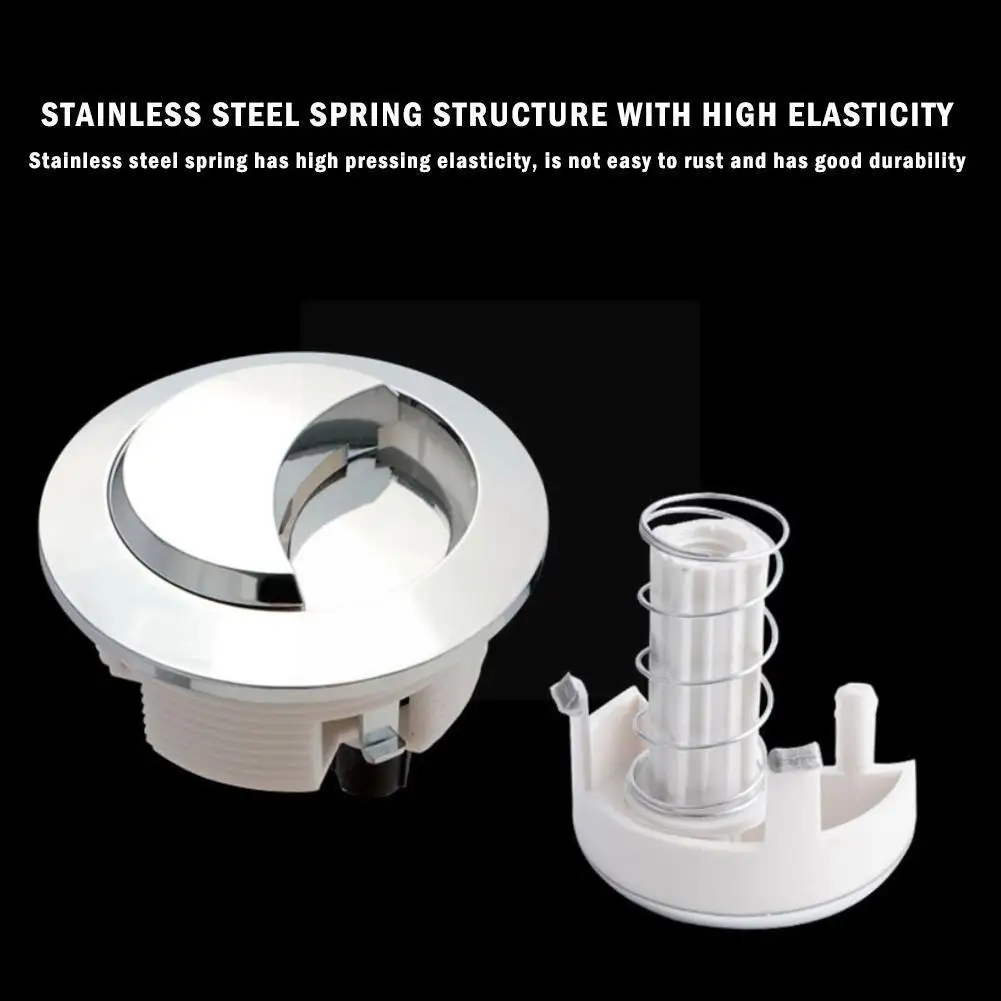 

Toilet Flush Button High-grade Mirror Double Press Toilet Toilet Button Type Toilet Dual Bathroom Accessories Button F W2z0