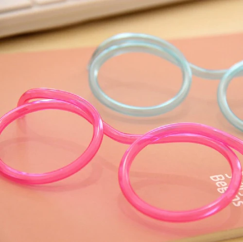 1 шт DIY безумная питьевая трубка Творческие забавные очки Многокрасочная оправа для очков Изделия новинка on.