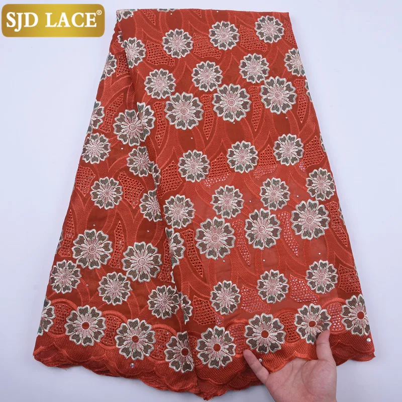 SJD кружево 2020 африканская кружевная ткань с камнями нигерийская хлопковая
